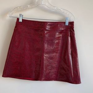 Zara faux leather red skirt - perfect condition worn twice!